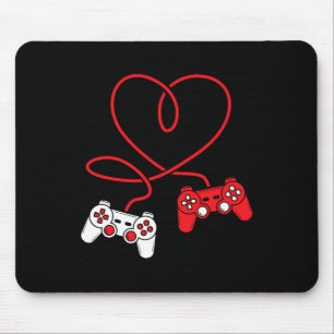 Game Controller Heart Funny Valentines Day Boy &am Mouse Pad