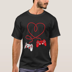 Game Controller Heart Funny Valentines Day Boy &am T-Shirt