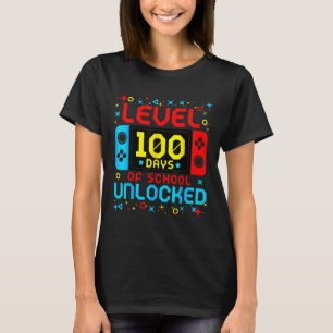 Game Controller Level 100 Days Of School Unlocked T-Shirt