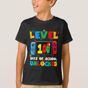 Game Controller Level 100 Days Of School Unlocked T-Shirt