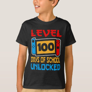 Game Controller Level 100 Days Of School Unlocked T-Shirt