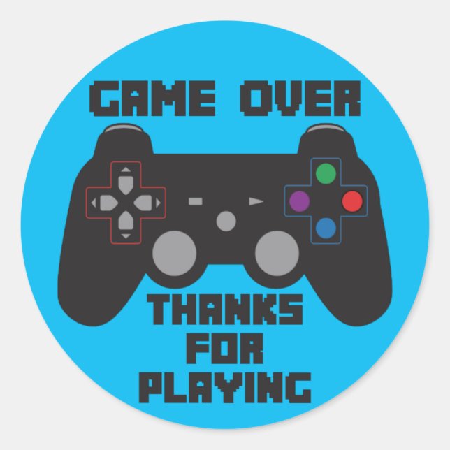 Game Controller Party Favour Sticker (Front)