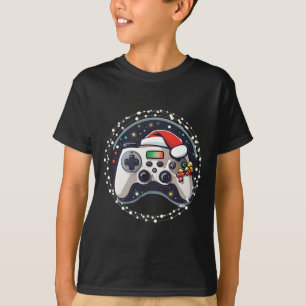 Game Controller Santa Hat Christmas Gaming X-mas G T-Shirt