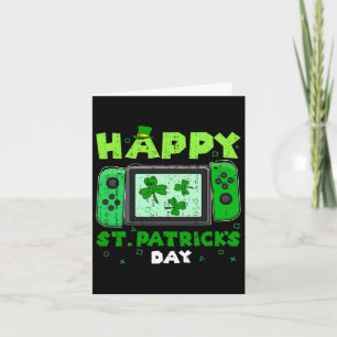 Game Controller Shamrock St Patricks Day Gamer Gam Card