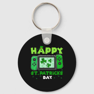 Game Controller Shamrock St Patricks Day Gamer Gam Key Ring