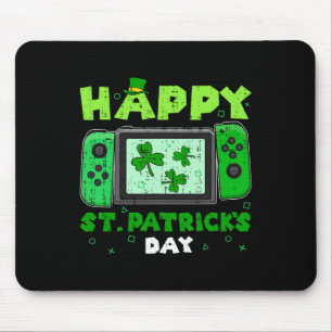 Game Controller Shamrock St Patricks Day Gamer Gam Mouse Pad