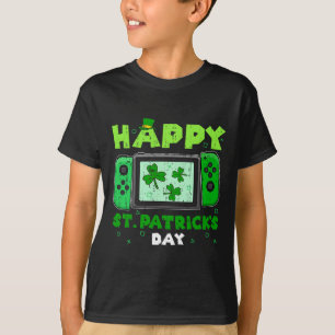 Game Controller Shamrock St Patricks Day Gamer Gam T-Shirt
