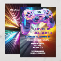 Game controller video neon starburst girls