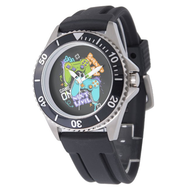 Game controllers Graffiti  Gaming Born To Play  Watch (Angled)