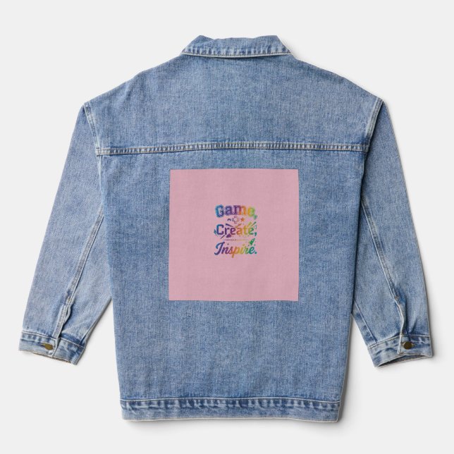 Game, Create, Inspire Denim Jacket (Back)