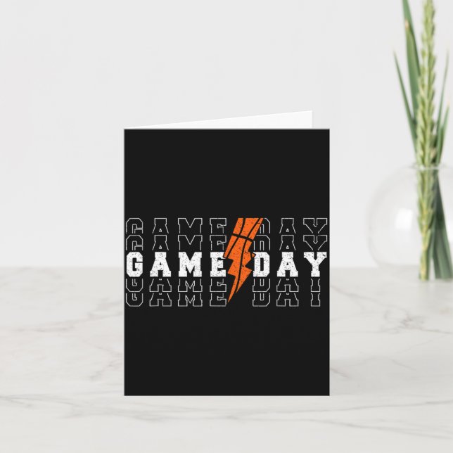 Game Day Basball Lightning Sport Player Coach Card (Front)