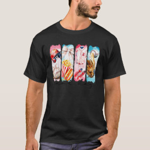 Game Day Baseball Coquette Bow Funny Tis The Seaso T-Shirt