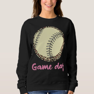 Game Day Baseball Leopard Sweatshirt