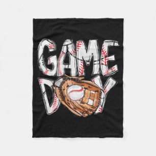 Game Day Baseball Softball Heart Love Mum Life Of  Fleece Blanket
