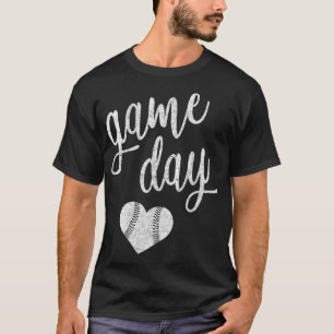 Game Day Baseball Softball Mum Heart Gift T-Shirt