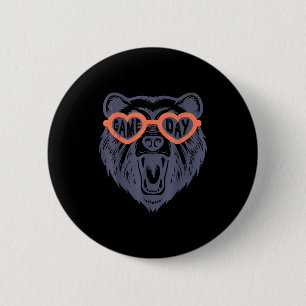Game Day Bear  6 Cm Round Badge