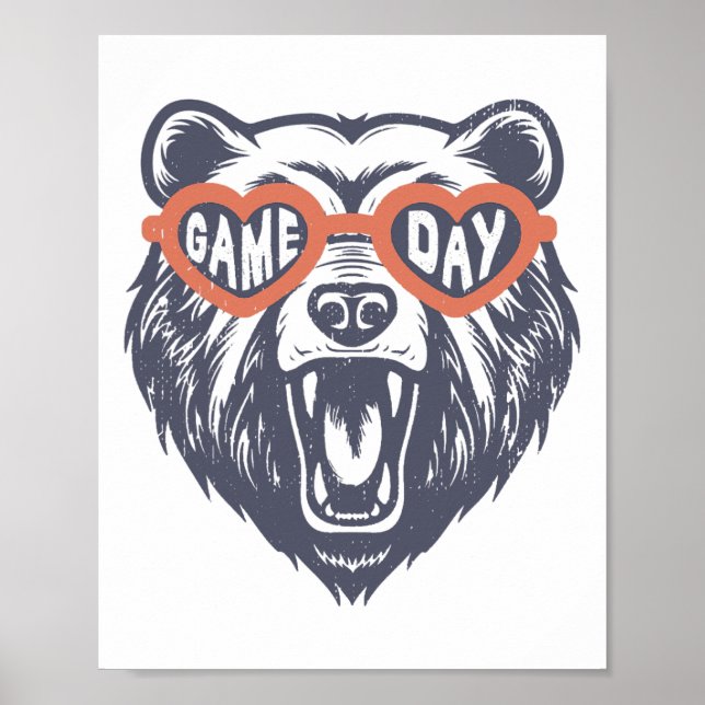 Game Day Bear  Poster (Front)