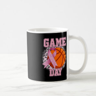 Game Day Breast Cancer Awareness Basketball Tackle Coffee Mug