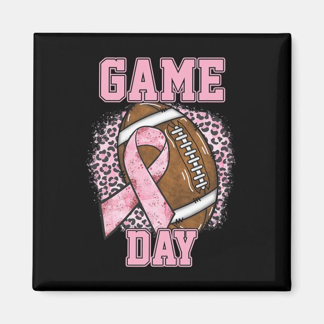 Game Day - Breast Cancer Awareness Pink Football M Magnet (Front)