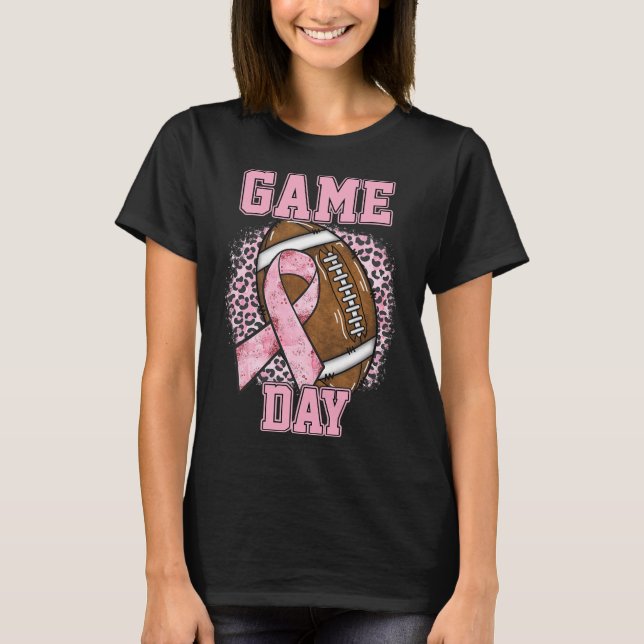 Game Day - Breast Cancer Awareness Pink Football M T-Shirt (Front)