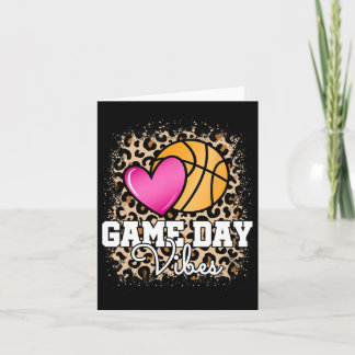 Game Day Bysketbyll Leopard Print Women Girls Bysk Card