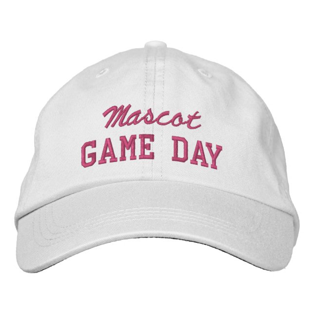 Game Day Custom Mascot or Team Name Embroidered Hat (Front)