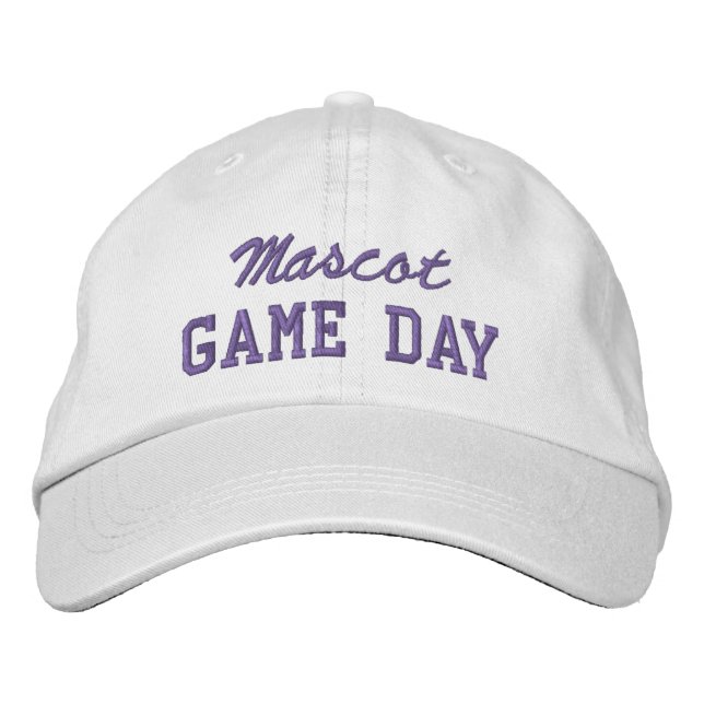 Game Day Custom Mascot or Team Name Embroidered Hat (Front)