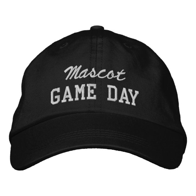 Game Day Custom Mascot or Team Name Embroidered Hat (Front)