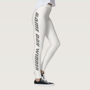 Game Day Cute Neutral Metallic Shimmer Custom Made Leggings