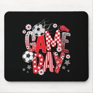 Game Day Cute Soccer Game Day Soccer Mouse Pad