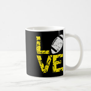 Game Day Distressed Tees Grunge Love Football Ball Coffee Mug