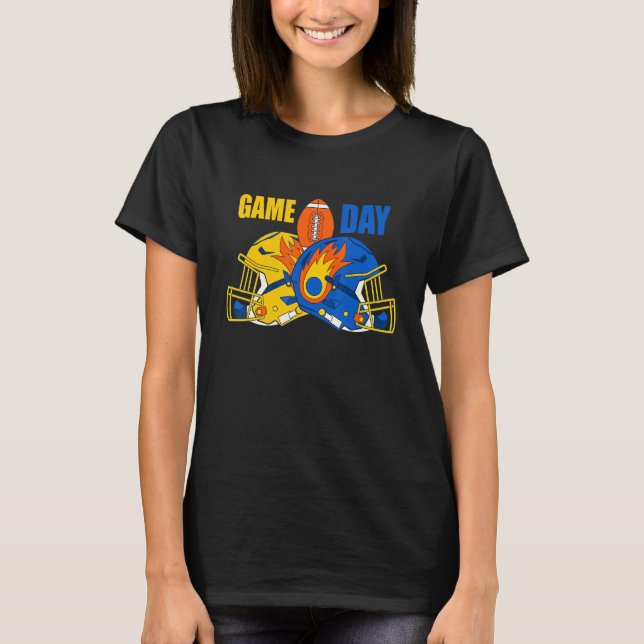 Game Day Football  Football  Football Mom Life T-Shirt (Front)