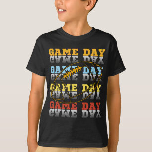 Game Day Football Lover Typography T-Shirt