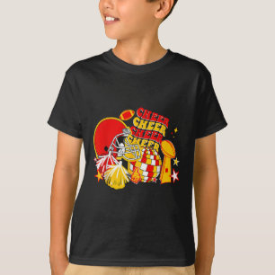 Game Day Football Mum Women Girls Cheer Funny Foot T-Shirt