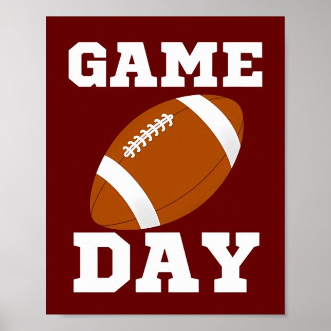 Game day football  poster (Front)