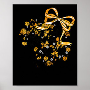 Game Day Football Season Football Mama Girl Black Poster