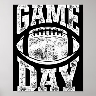 Game Day Football Season Funny Men Team Sports Poster
