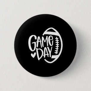 Game Day Football Season Funny Men Women Team Spor 6 Cm Round Badge
