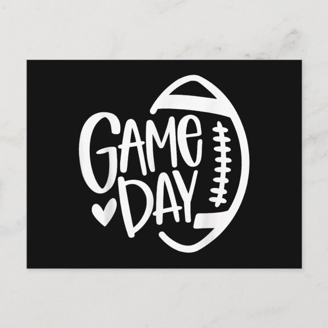Game Day Football Season Funny Men Women Team Spor Postcard (Front)