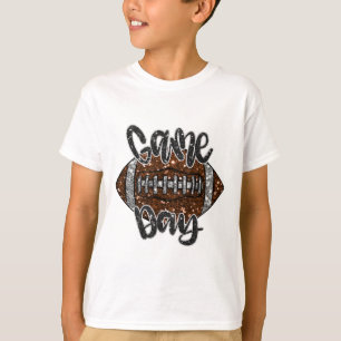 Game Day Footbyll Bling Bling Footbyll Lover Fall T-Shirt