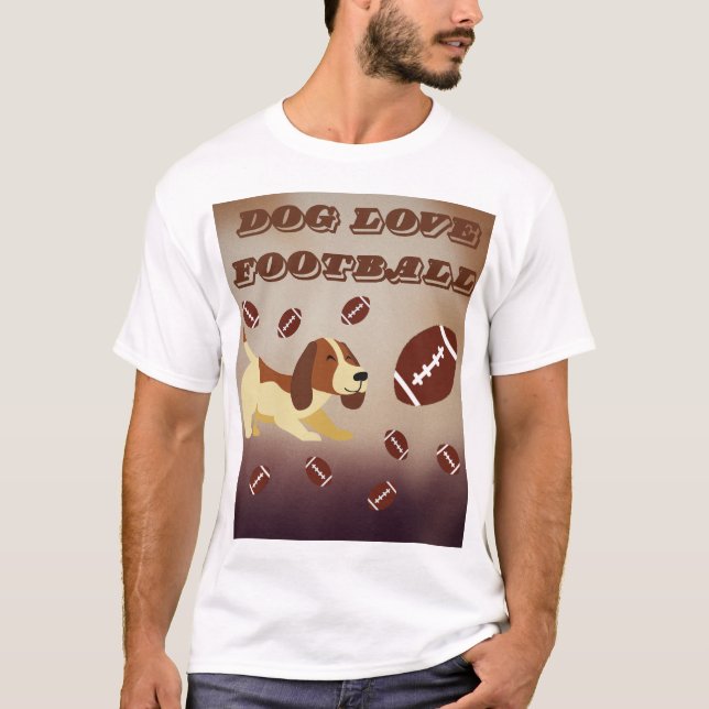 Game Day Funny Dog Men's Football Puppy  T-Shirt (Front)