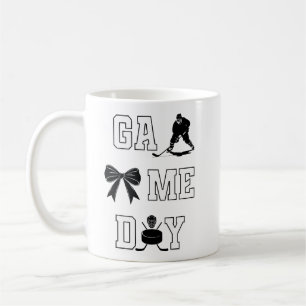 Game Day Hockey Distressed Letters Coffee Mug