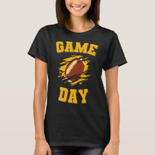 Game Day Kick Off Football Green and Yellow Team F T-Shirt