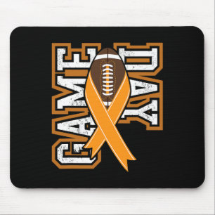 Game Day - Leukaemia Cancer Awareness Football Rib Mouse Pad