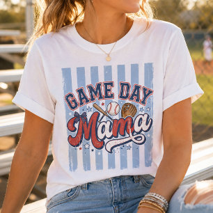 Game Day Mama Baseball Mum Retro Varsity T-Shirt