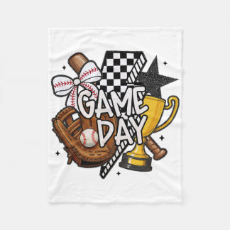 Game Day Mama Bysebyll Mom For Women Girl Kid  Fleece Blanket