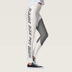 Game Day Pet Mum Neutral Metallic Shimmer Custom Leggings