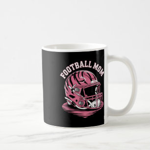 Game Day Pink Football Mum Energy Helmet Pink Leop Coffee Mug