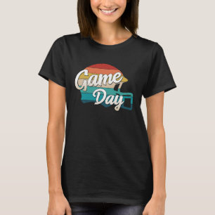 Game Day Retro Football Helmet Coach Player Team M T-Shirt