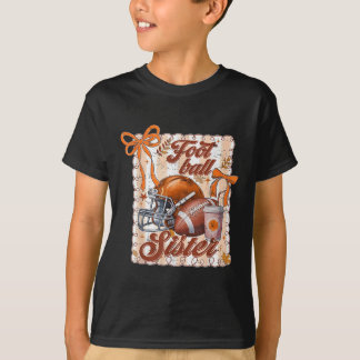 Game Day Retro Touchdown Season Football Sister Au T-Shirt